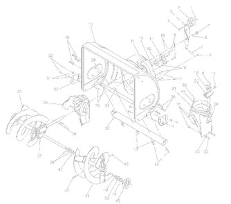Blower Housing Diagram and Parts List for 31B-611D352 2000 Yard Machines Snow Blower